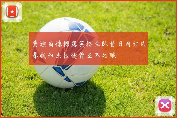 费迪南德揭露英格兰队昔日内讧内幕我和杰拉德曾互不对眼